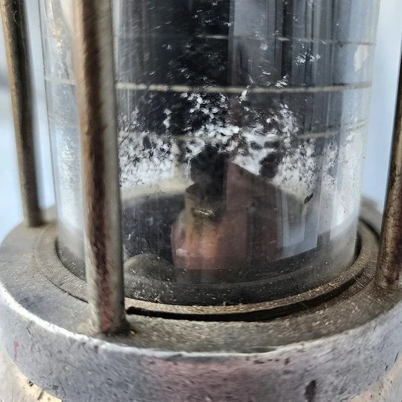 Miners Flame Safety Lamp Antique Wolf Safety Co Pittsburg Bureau Of Mines Rare‎